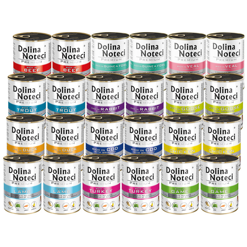 Mokra karma dla psa Dolina Noteci Premium Mix 1 24 x 400 g
