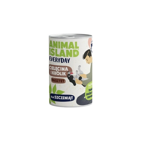 Animal Island Everyday Karma mokra dla psa cielęcina i królik dla szczeniąt 400 g