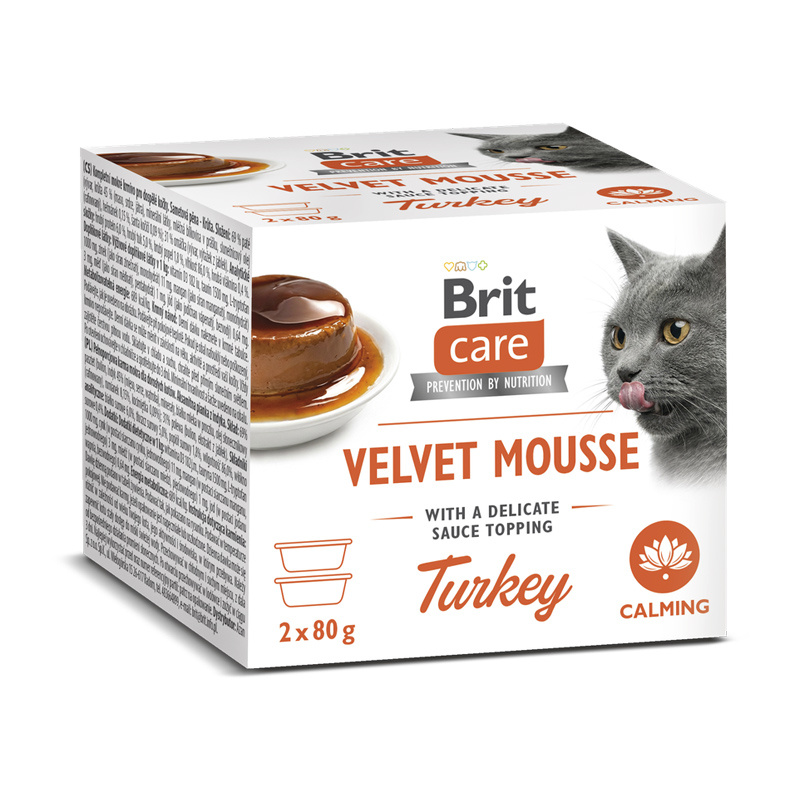 Brit Care Cat Velvet Mousse mokra karma dla kota Indyk 2 x 80 g
