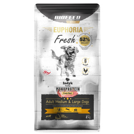 Biofeed Euphoria Fresh Turkey Monoprotein Karma sucha dla psów z indykiem średnie i duże rasy 2 kg