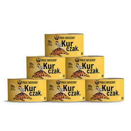 Paka Zwierzaka Karma mokra dla kota kurczak zestaw 6 x 200 g
