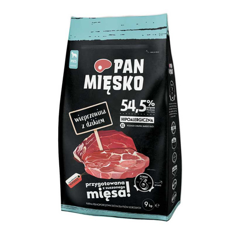 Archiwum Pan Mięsko Sucha Karma dla psa wieprzowina z dzikiem chrupki XL 9 kg