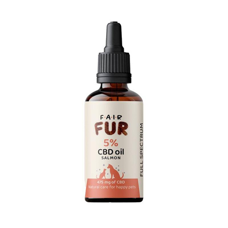 Fair Fur Olejek CBD 5% dla psa i kota łosoś 10 ml