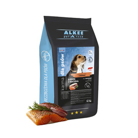 ALKEE - karma dla psa szczeniaka sucha Łosoś i kaczka 12 kg