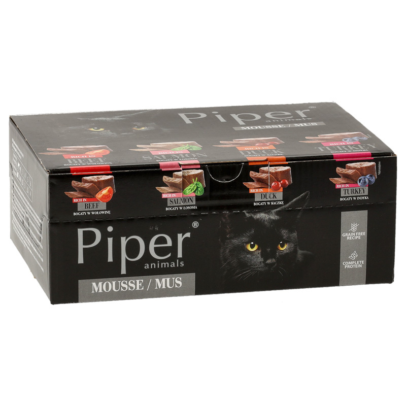 Mokra karma dla kota Piper Animals Mus mix smaków 12 x 85 g