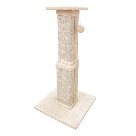 Gaczoo Drapak dla kota beżowy 36,5 x 36,5 x 80 cm