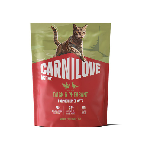 Carnilove Active Cat Karma sucha dla kotów sterylizowanych z kaczką i bażantem 400 g