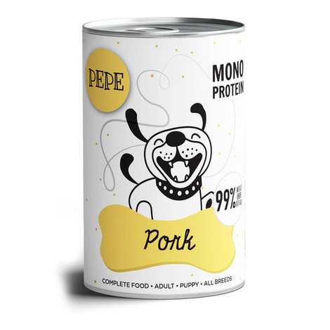 Paka Zwierzaka Karma mokra PEPE Pork (wieprzowina) 400g