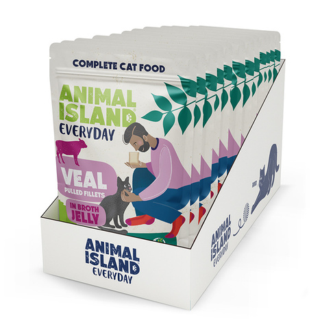 Animal Island Everyday Karma mokra dla kota cielęcina w galarecie 12 x 85 g