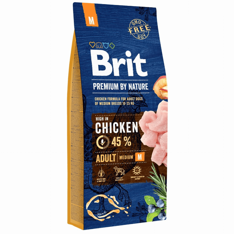 Karma sucha dla psa Brit Premium By Nature Adult Medium 15 kg