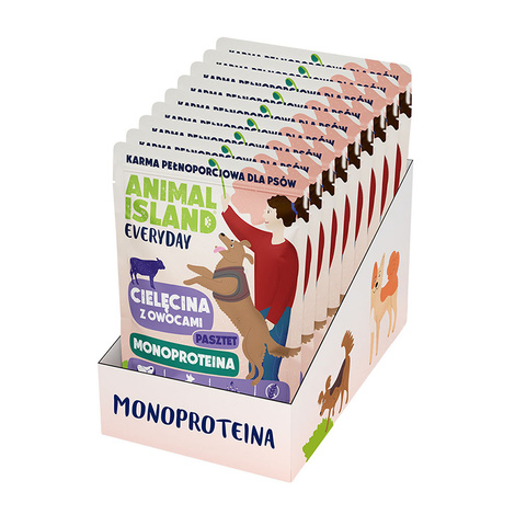 Animal Island Everyday Mono Karma mokra saszetki dla psa cielęcina 9 x 300 g