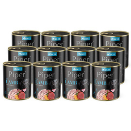 Mokra Karma dla psa Piper Animals z jagnięciną i marchewką zestaw 12 x 800 g