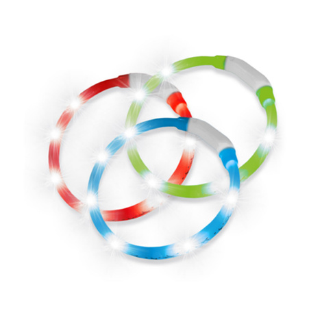 Hilton Obroża silikonowa LED dla psa z USB 1,4 x 0,8 cm x 40 cm