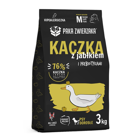 Paka Zwierzaka Seventh Heaven Karma sucha dla psa Kaczka z jabłkiem M 3 kg