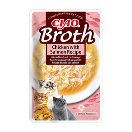 Inaba Broth Karma dla kota z kawałkami kurczaka z łososiem 40 g