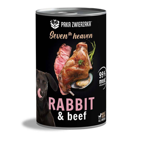Paka Zwierzaka Seventh Heaven Karma mokra dla psa Rabbit & Beef królik i wołowina 400 g