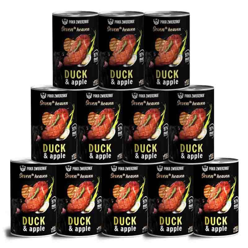 Paka Zwierzaka Karma mokra dla psa SH Duck & apple kaczka i jabłko zestaw 12 x 400 g