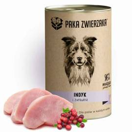 Paka Zwierzaka Karma mokra dla psa Indyk i żurawina 400 g