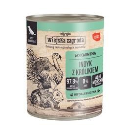 Wiejska Zagroda Karma mokra dla psa Indyk z królikiem 800 g