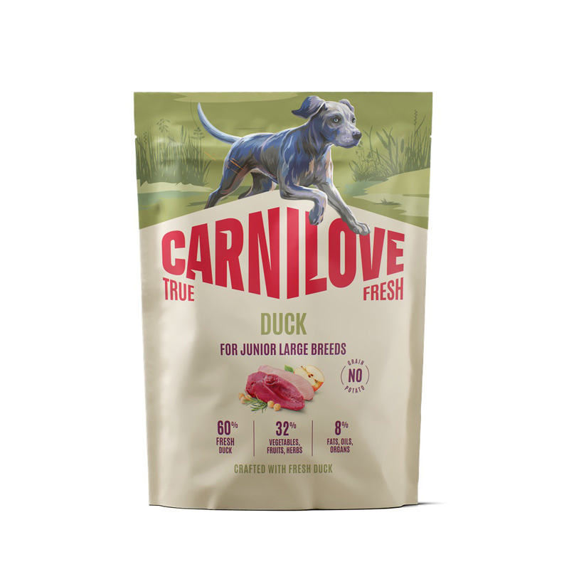 Carnilove True Fresh Dog Junior Karma sucha dla młodych psów dużych ras z kaczką 1,5 kg