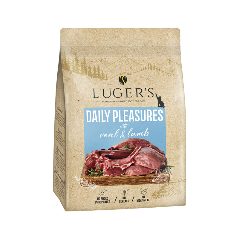 Super Oferta Luger’s Daily Pleasures karma suszona dla kota z cielęciną i jagnięciną 1 kg