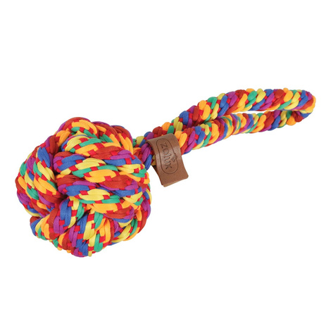ZOLUX Zabawka dla psa – szarpak piłka sznurkowa RAINBOW 9,5 cm