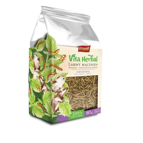 Przysmak dla gryzoni Vitapol Herbal larwy mącznika, 80 g