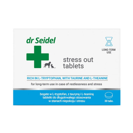 Dr Seidel Stress Out Tablets na stany niepokoju i stresu dla psa i kota 10 tabletek