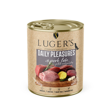 Karma mokra dla psa Luger's Daily Pleasures ze schabem wieprzowym, ziemniakiem i pietruszką 800 g