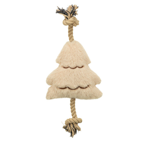 Trixie Xmas Zabawka świąteczna pluszowa dla psa Choinka ze sznurkiem 38 cm
