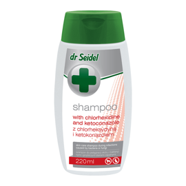 Dr Seidel Szampon dla psów i kotów z chlorheksydyną i ketokonazolem 220 ml
