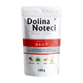 Mokra karma dla psa Dolina Noteci Premium bogata w wołowinę saszetka 150 g