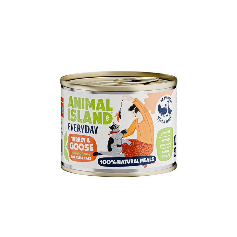 Animal Island Everyday Mokra karma dla kota indyk gęś 200 g