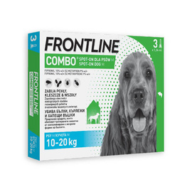 Frontline Combo Spot-on Roztwór do nakrapiania przeciwko pchłom i kleszczom dla psów M 3 pipetki 1,34 ml