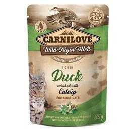 Carnilove Cat Pouch mokra karma dla kota kaczka i kocimiętka 85 g