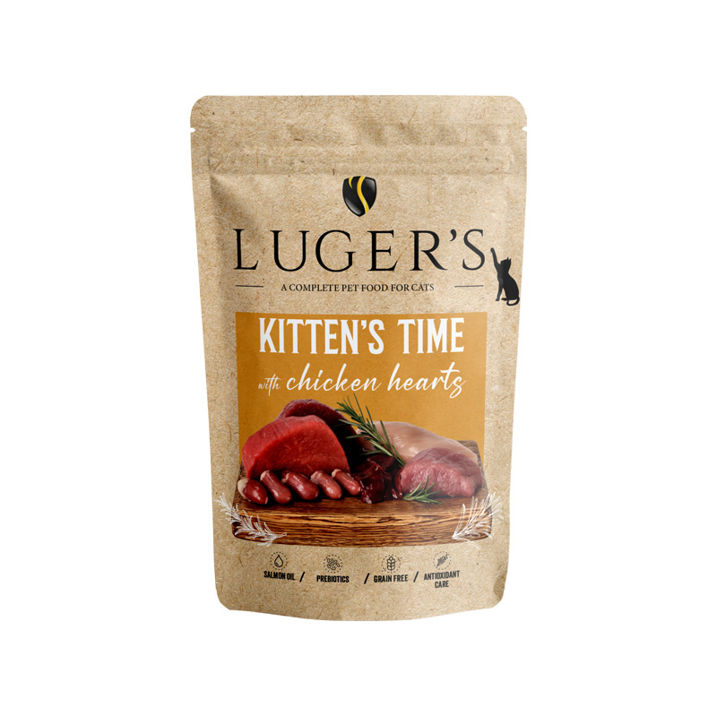 Luger’s Kitten's Time karma mokra dla kociąt z sercami z kurczaka 85 g