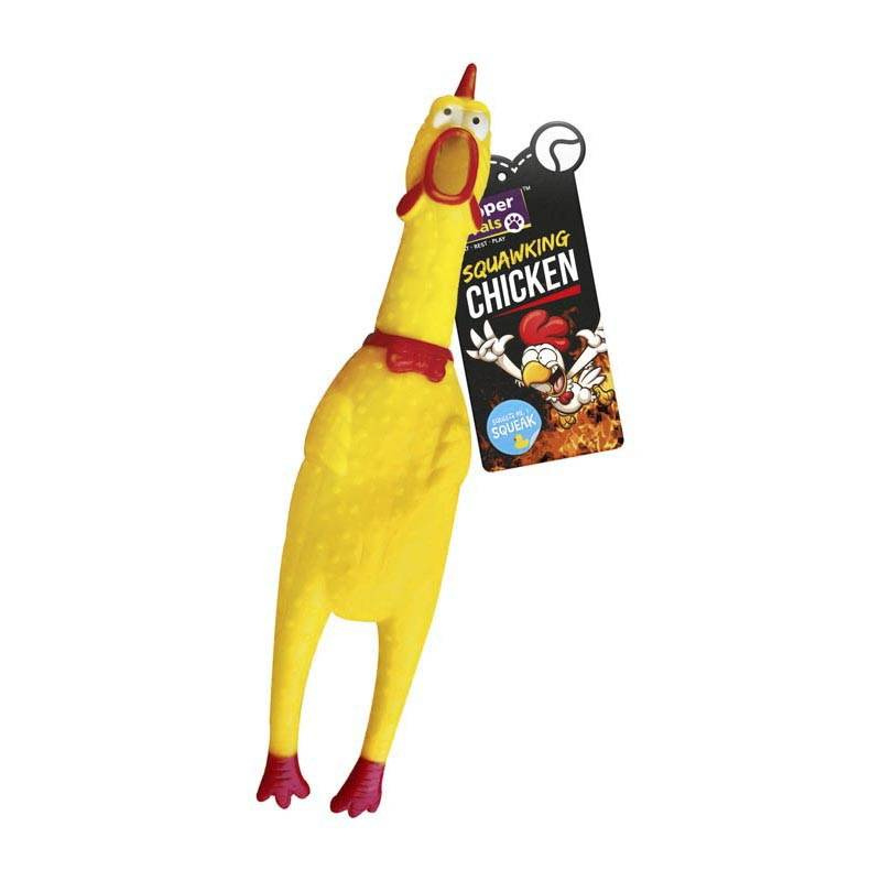 Cooper & Pals Piszcząca gumowa zabawka dla psa kurczak 26 cm