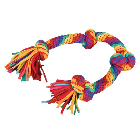 ZOLUX Zabawka dla psa szarpak sznur 4 węzły RAINBOW 78cm