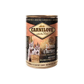 Carnilove Wild Meat Karma mokra dla psa szczeniaka łosoś i indyk 400 g