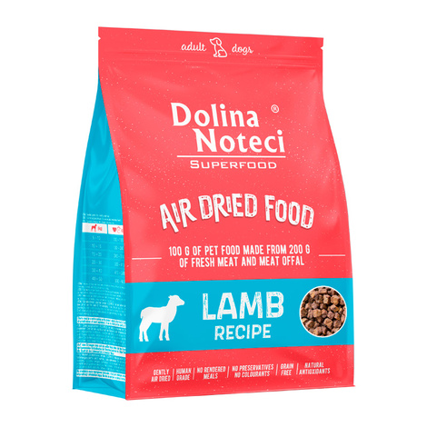Dolina Noteci Superfood danie z jagnięciny karma suszona dla psa 1 kg