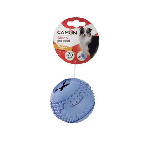 Camon Piłka gumowa z kolcami na przysmaki zabawka dla psa 7,5 cm