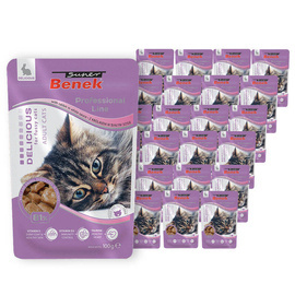 Super Benek Saszetka dla kotów wybrednych królik w białym sosie zestaw 24 x 100 g