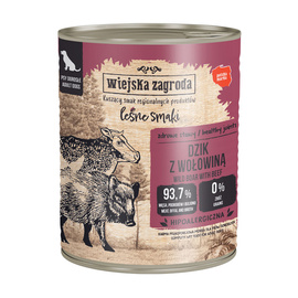 Wiejska Zagroda Leśne smaki Dzik z wołowiną 800 g Karma mokra dla psa (dorosły)