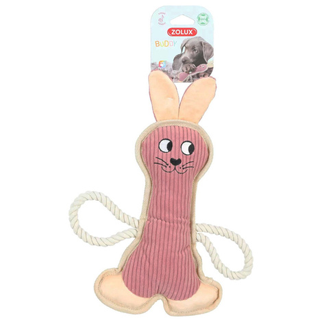 Zolux Zabawka dla psa wytrzymała Królik Buddy różowy 33 cm