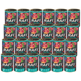 Mokra karma dla psa junior Rafi z jagnięciną zestaw 24 x 400 g