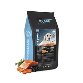 ALKEE karma dla psa sucha Łosoś z marchewką i porzeczką 12 kg