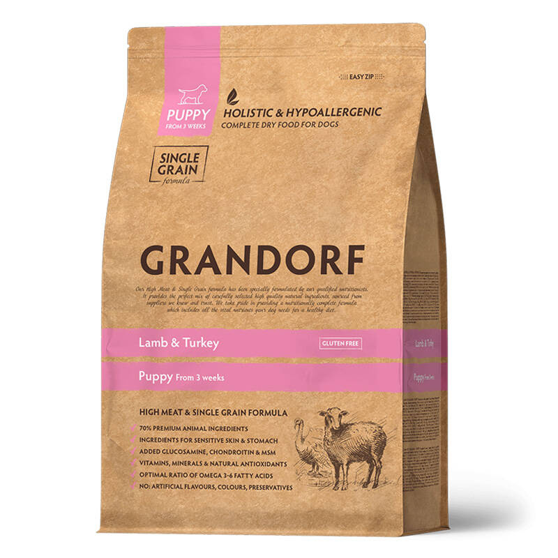 Grandorf Puppy Lamb & Turkey Karma sucha dla psa dla szczeniąt i suk w ciąży jagnięcina i indyk 1 kg