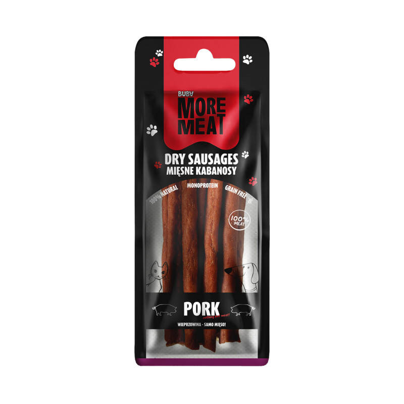 BUBA More Meat Kabanosy dla psów i kotów wieprzowina 70 g
