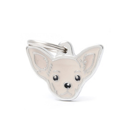 Zawieszka Adresówka Identyfikator z grawerem dla Chihuahua Cream