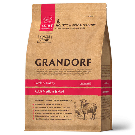Grandorf Lamb & Turkey Karma sucha dla psa duże i średnie rasy indyk 3 kg